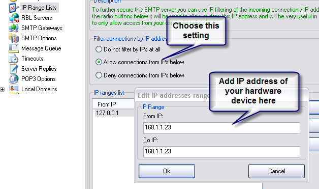 Add your IP address to the list of allowed IP's